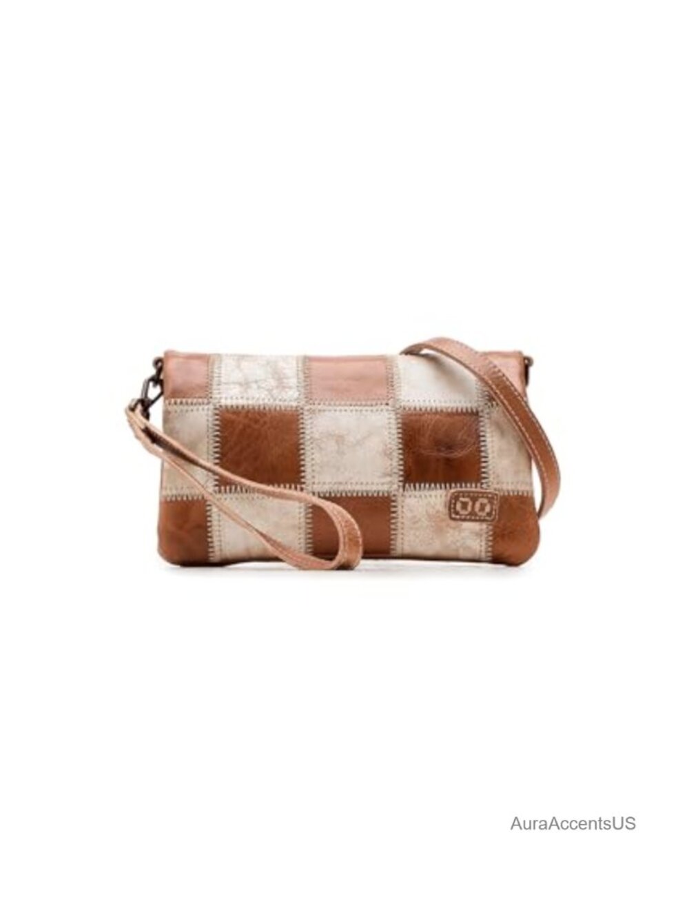 Vegetable Tanned Leather Crossbody Bag Handcrafted Adjustable Strap